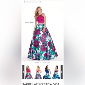 Rachel Allan 2 piece prom with pockets size 2